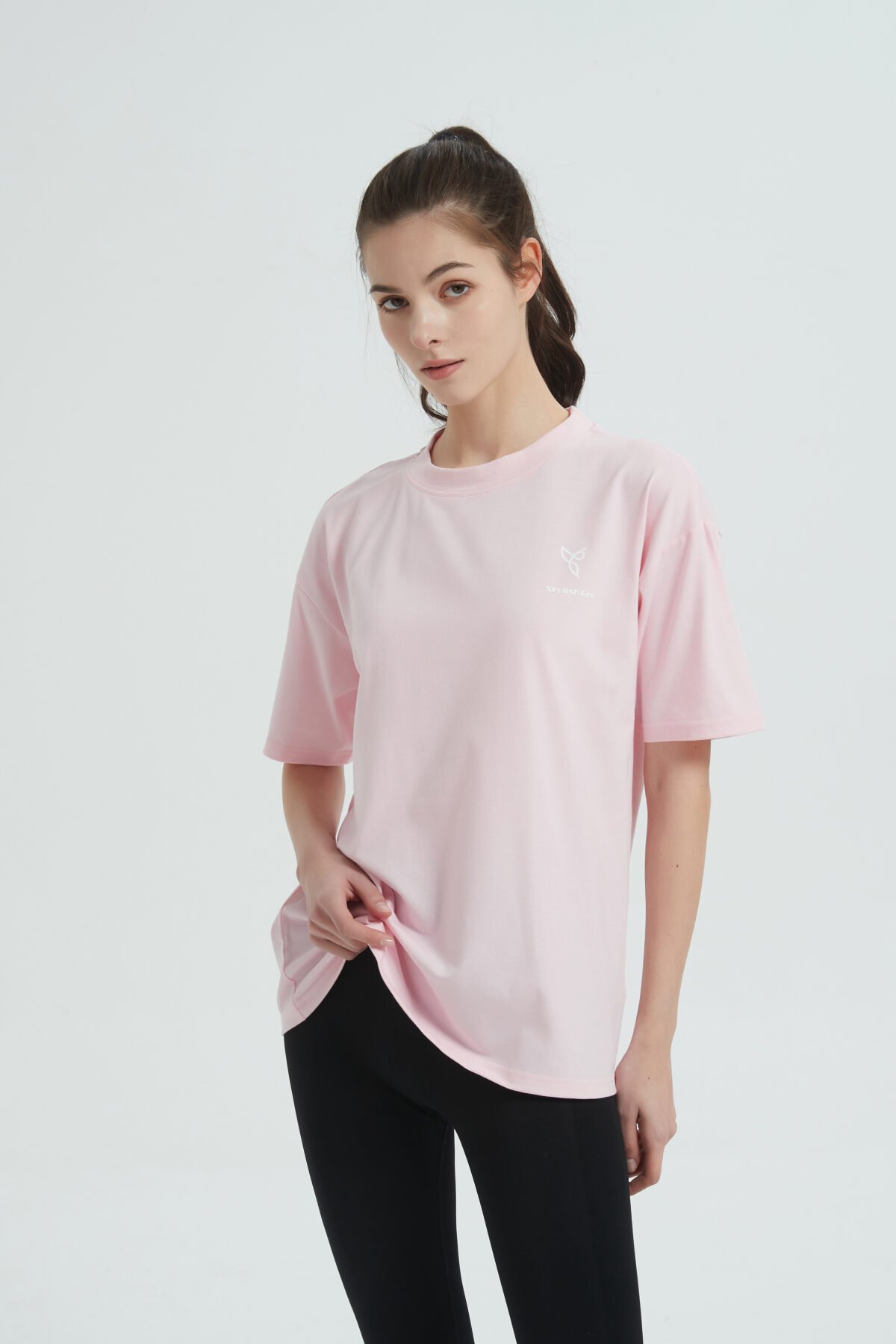BLOCK OVERSIZED T-SHIRT Light Pink - Image 6
